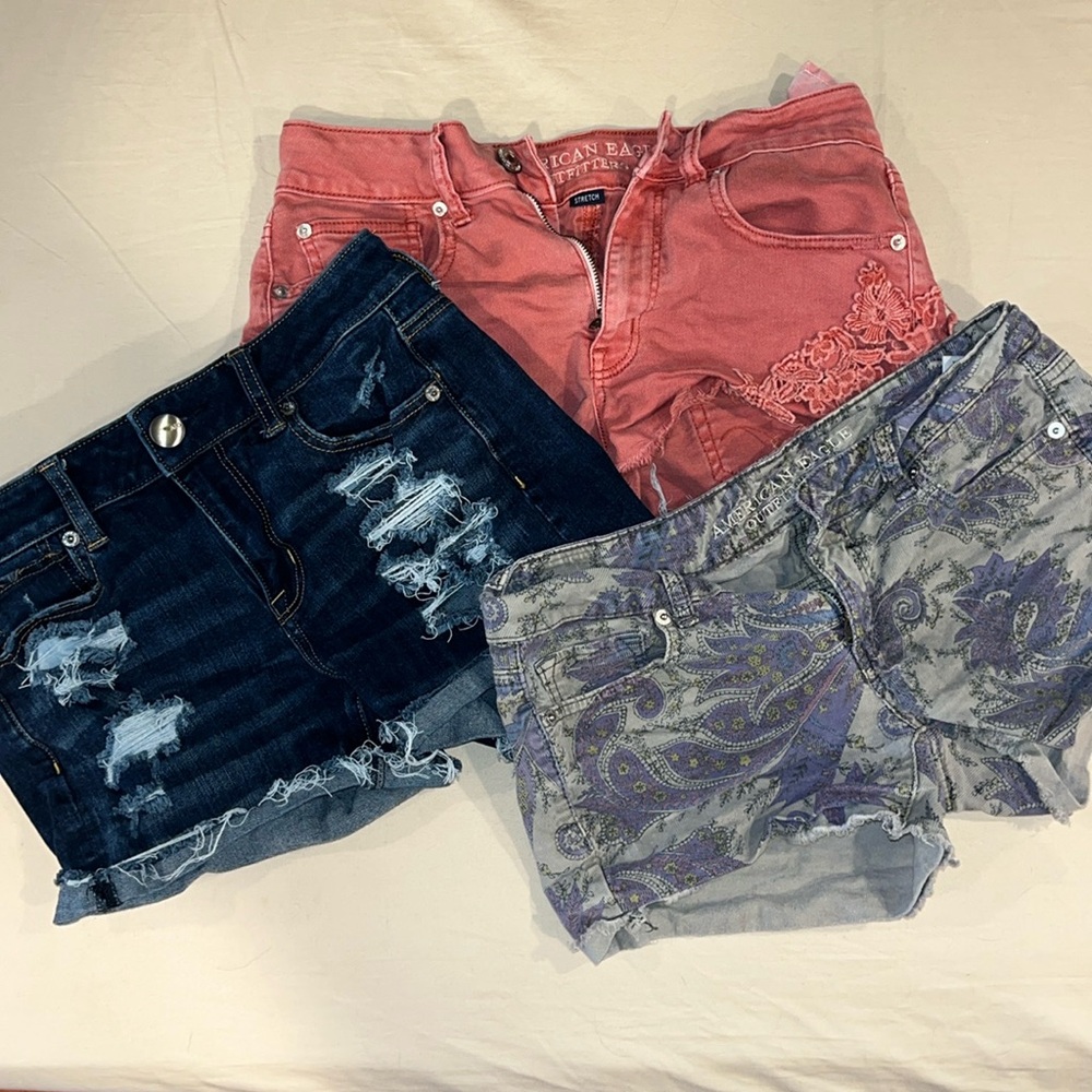 3 pairs of size 4 American Eagle Shorts
